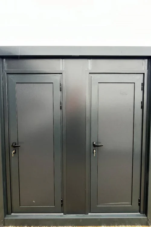 Contenedor sanitario WC + Lavabo + Ducha conectable Gris