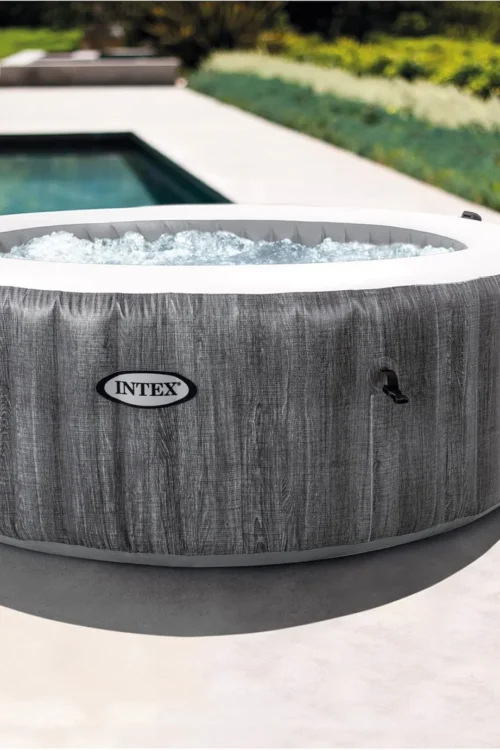 Intex PureSpa Deluxe Madera Gris 85″ x 25″